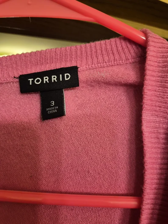 Torrid Pink Scoop Neck Women's Sweater - Picture 2 of 2